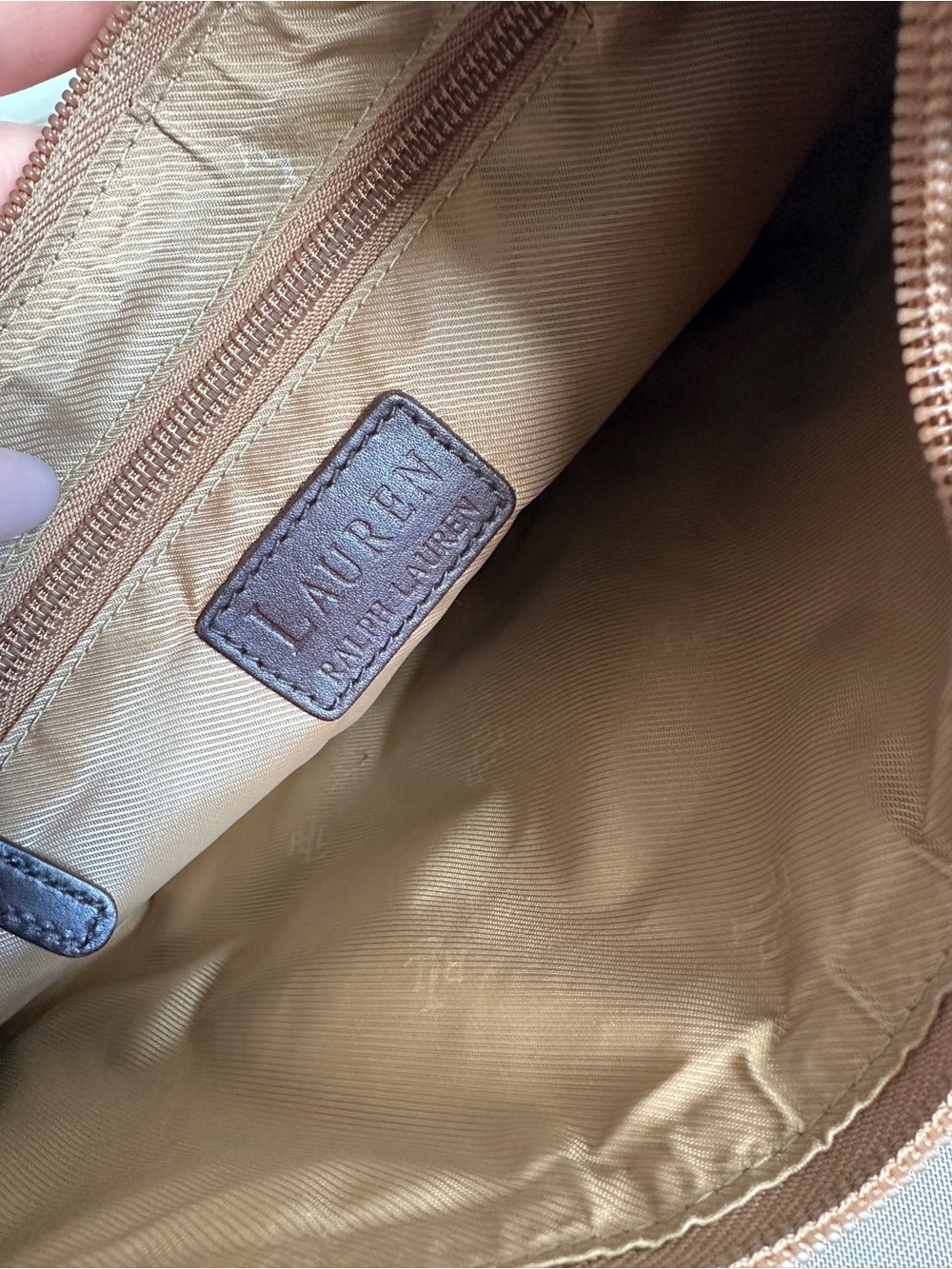 Ralph Lauren Purple and Brown Plaid Mini Bag with Charm - Picture 10 of 12